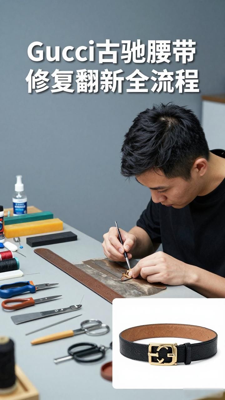 gucci古驰腰带皮带剪短打孔维修修复翻新_皮腰带打孔后如何处理_皮腰带坏了怎么修